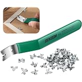 Feekoon Glazier Point Driver with 100 Push Points, Green | for Glass, Picture and Cross Stitch Framing In Soft Wood or Paper Frames, Not for Plastic or Hardwood, Rubber Grip Easy Hold