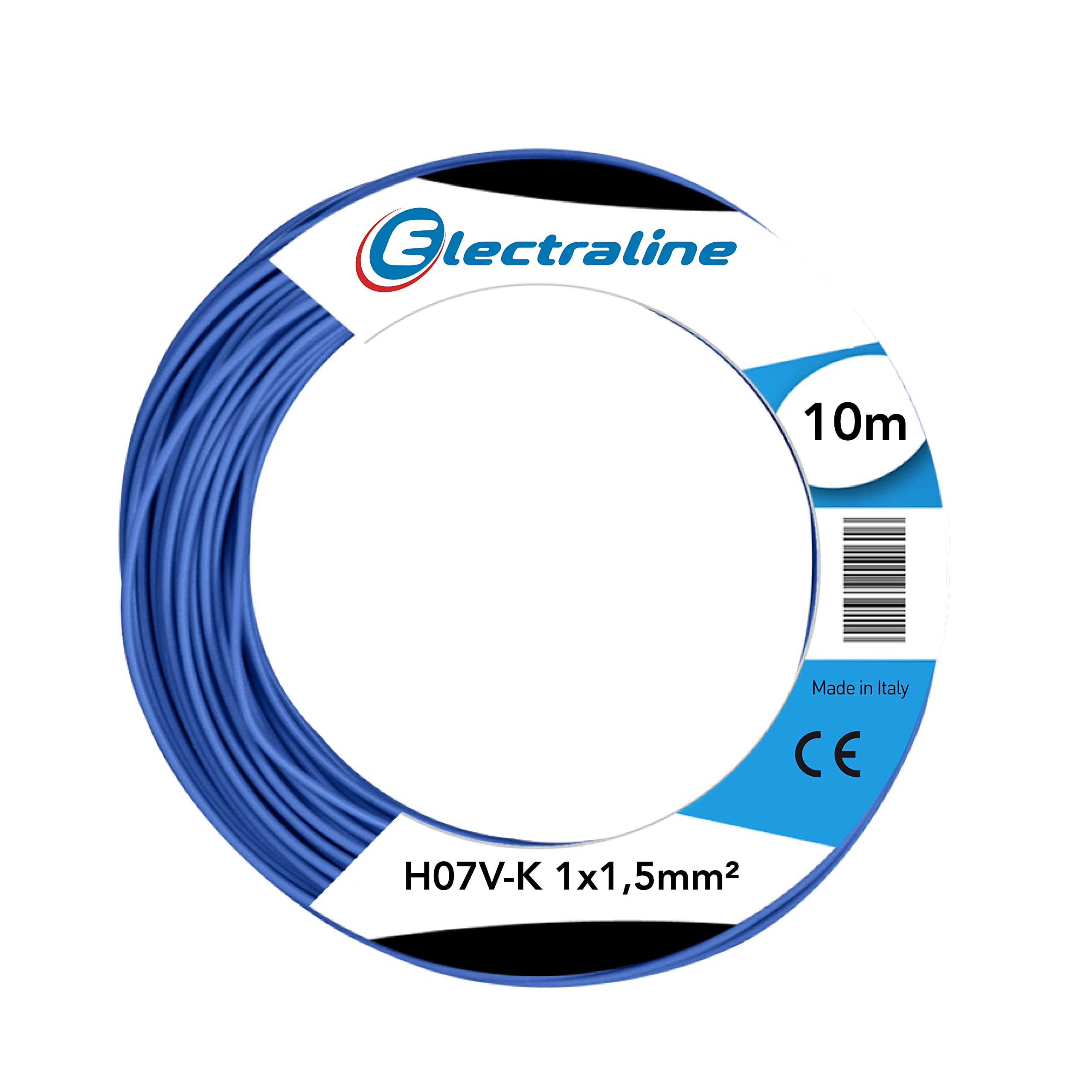 electroline 15091 H07 V-K 1X1.5 10M, Blue
