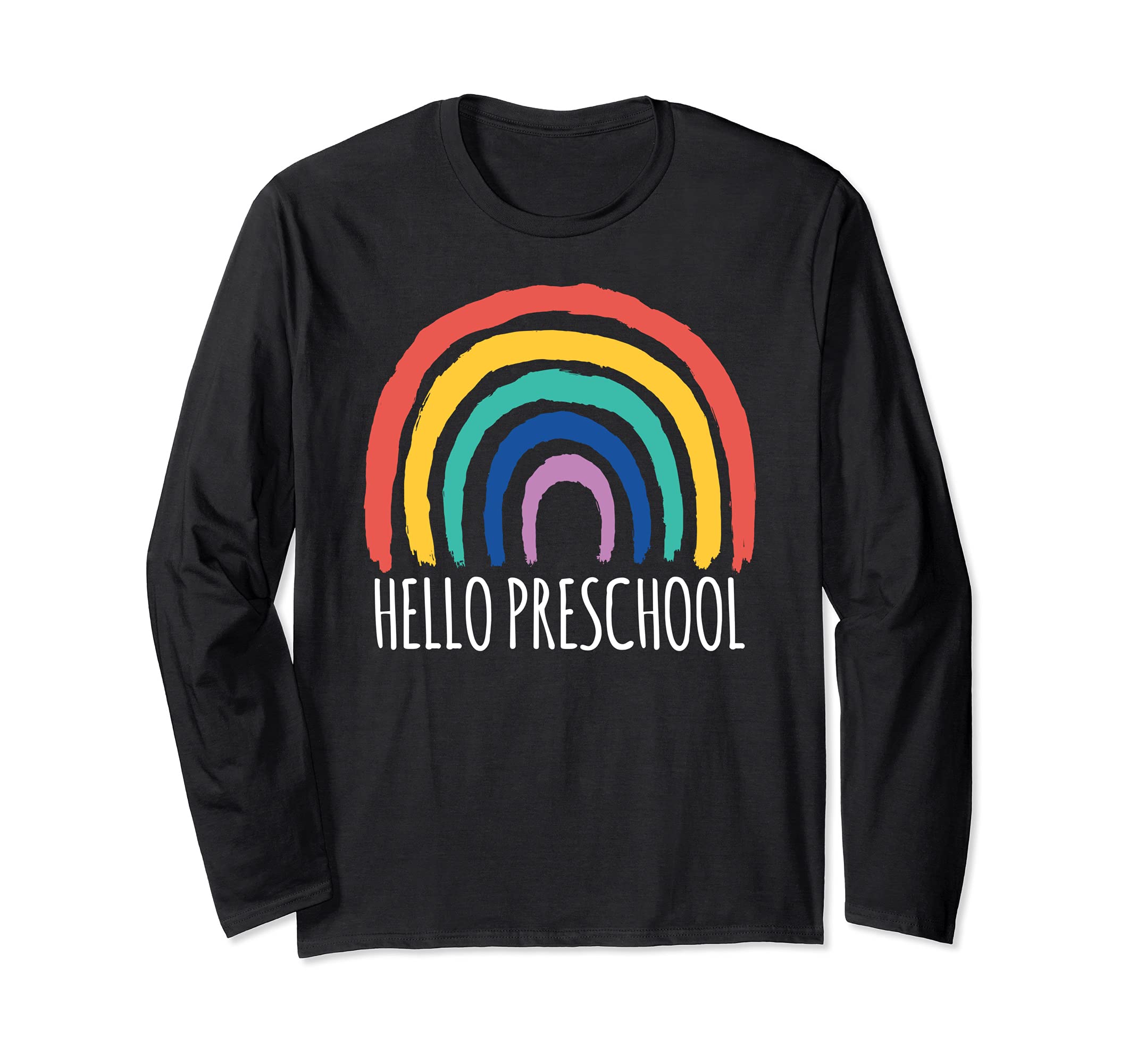 HELLO PRESCHOOL Goodbye School Teacher Pre-K Student Kids Long Sleeve T-Shirt