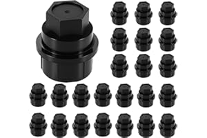HABNVUON 24PCS Wheel Lug Nut Covers, Wheel Nut Cap, Bolt Covers Caps for Wheels Lug Nuts Protection and Car Decorations, 15646250 Black Lug Nut Cover Caps Compatible with Chevy GMC 1500 2500