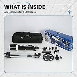 Telescope for Adults & Beginner Astronomers - 80mm