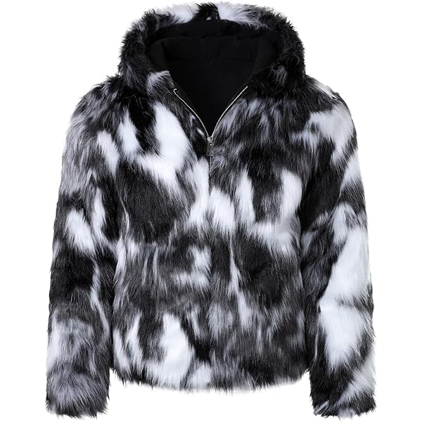 Idopy Winter Men`s Faux Fur Coat Vest Gilet Sleeveless Jacket