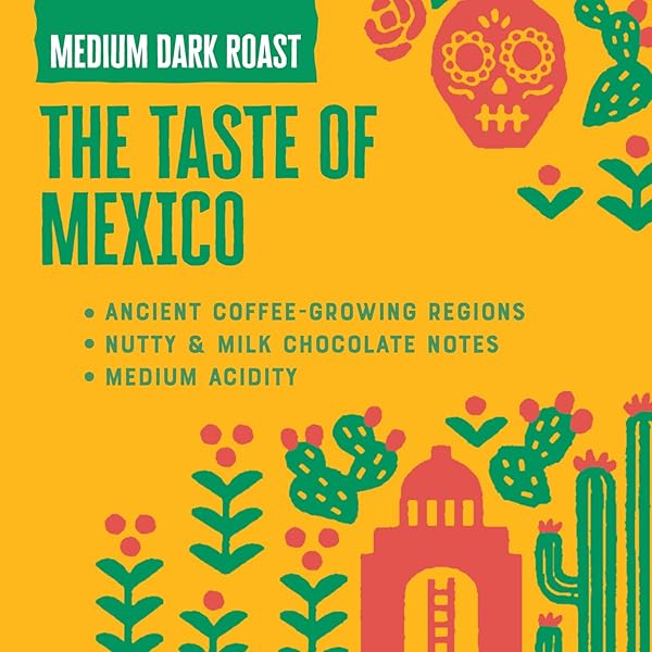 PATRIA MEXICO MEDIUM DARK ROAST GROUND COFFEE, 12OZ BAG (PACK OF 1)