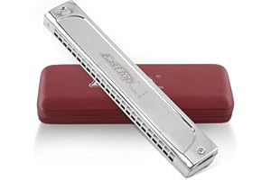 East top 24 Hole Tremolo Harmonica Key of C, Professional Harmonica C Tremolo Harmonica C 24 Hole Armonica Musical Instrument