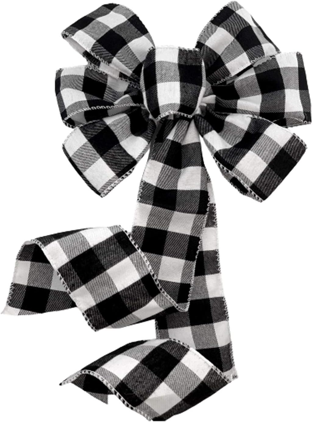Bows & Ribbons - GiftWrap Etc. Buffalo Plaid Christmas Wreath Bow - 10