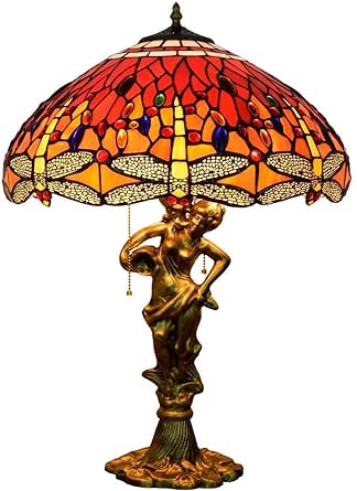 Lámpara colgante,lámpara De Mesa De Cristal Manchado De 16 Pulgadas