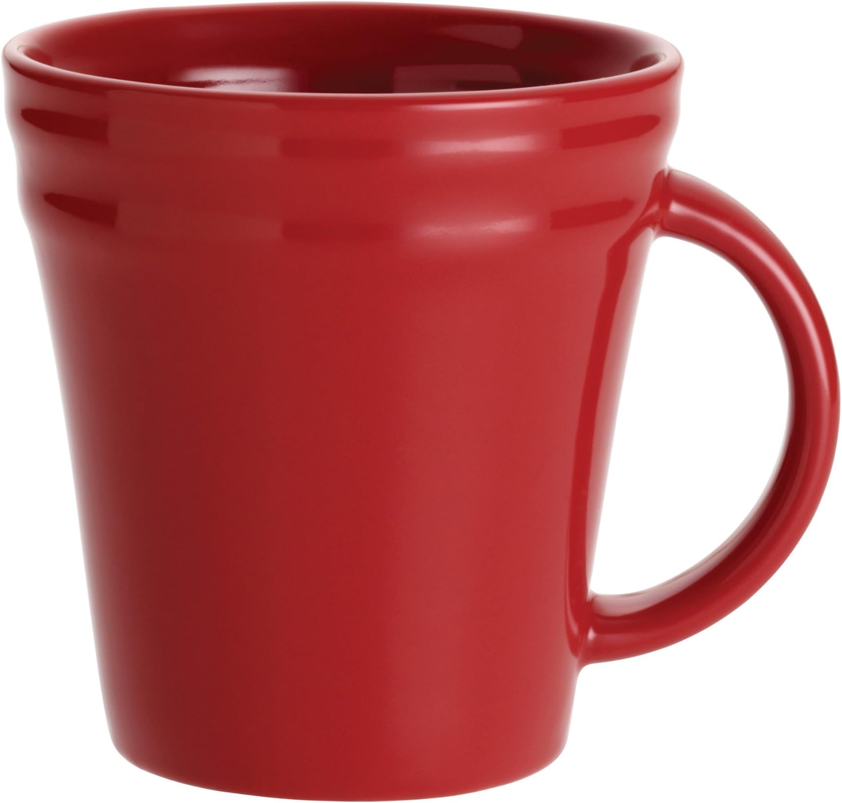 Rachael Ray Dinnerware Double Ridge Mug Set, 4-Piece, Red