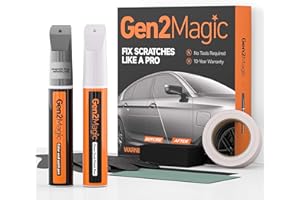 Gen2Magic Magnetic Gray Metallic Touch Up Paint Pen Kit for Toyota [Clear Coat Included], 1G3 Color Match, Easy Scratches Repair for Toyota RAV4 Camry Corolla Tacoma Highlander 4Runner Prius & More