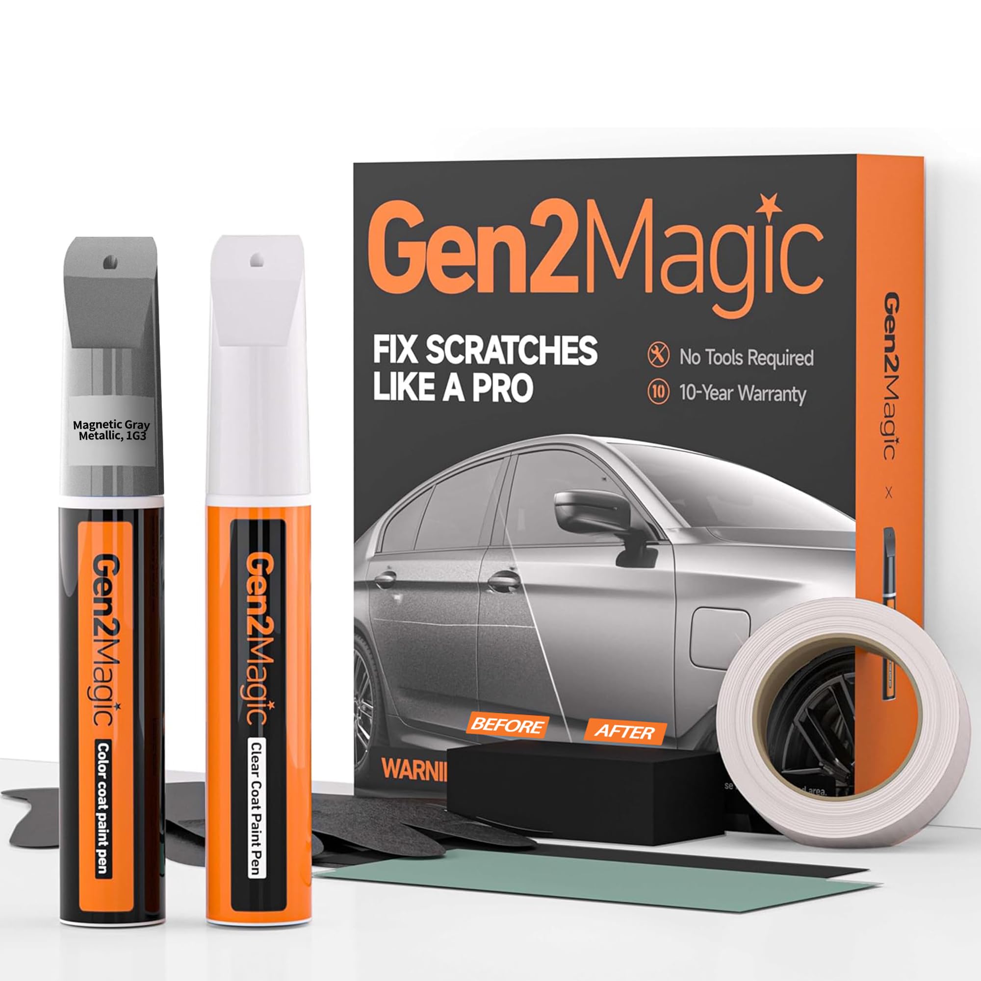 Gen2Magic Magnetic Gray Metallic Touch Up Paint Pen