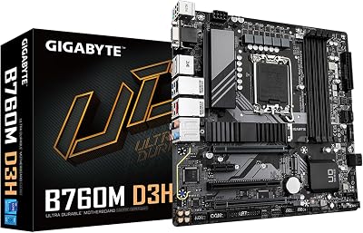 Gigabyte B760M D3H LGA 1700 B760 mATX DDR5 Dual M.2 USB 3.2 Motherboard