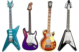 Guitar Refrigerator Magnets 3D Fridge Magnets Decorative Magnets for Whiteboard Notice Board and Crafts Accessories