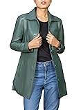Jild Casual Car Coat Lambskin Leather Jacket Women