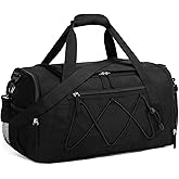 Vorspack Gym Bag for Men - 18 Inches Duffle Bag for Travel Duffel Bag with Shoe Compartment Lightweight Travel Bag for Gym Sports Overnight Weekender - Black