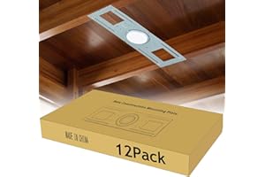 CycevSun 12 Pack New Construction Rough in Plate Pre Mounting Bracket for 3 / 4 /6 inch Recessed Wafer LED, 26 Inch Length, Shallow Downlight Housing, Galvanized Metal Sheet