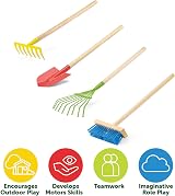 Toyrific Little Roots 4 Piece Long Handle Garden Tool Set for Kids view 6