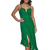 Guess Womens Asymmetrical Cotton Eyelet Midi Contemporary Dress