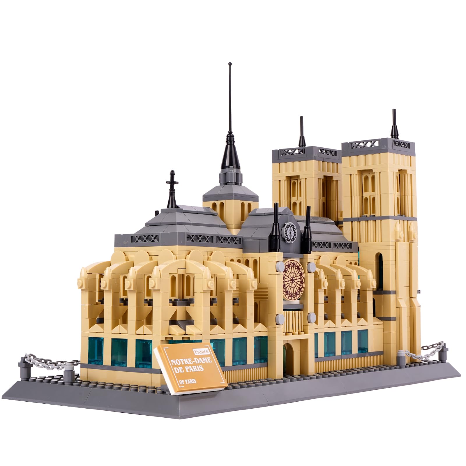 Hallisun Notre Dame Cathedral Building Blocks Set, World Famous History Architectural Model Kit, Famous Landmark Collection Set for Kids and Adults, as Gift & Office Home Décor, 1382 PCS