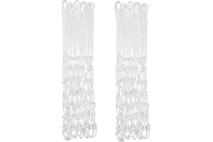 Sanung 2 Pack Basketball Net, Weather-Proof Standard Size Replacement White Basketball Mesh Net for Indoor and Outdoor, Easy to Install