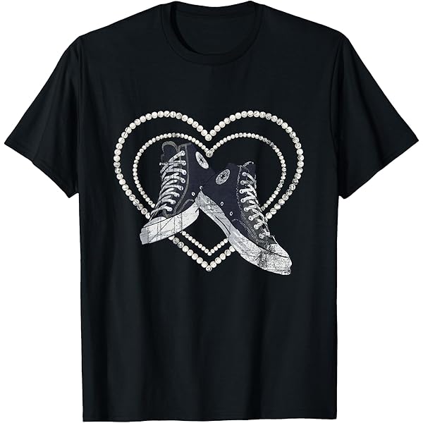 Amazon.com: Pink Pearl Heart Trainers T-Shirt : Clothing