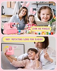LETSHAHA Kids Camera Instant Print, Christmas