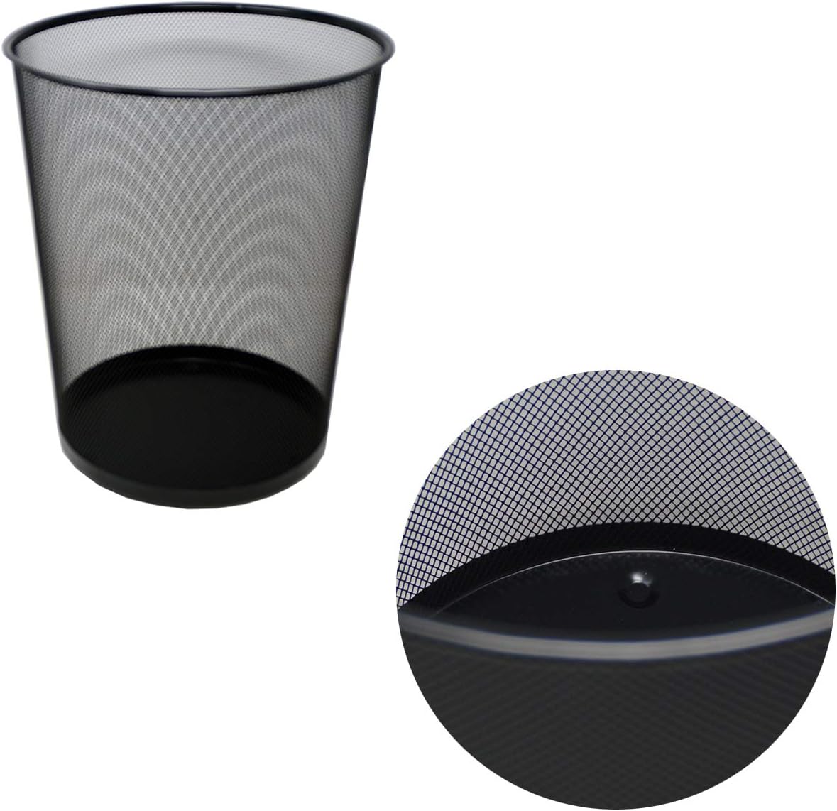 Clic-And-Get Metal Wire Waste Paper Bin 19 Litres Black