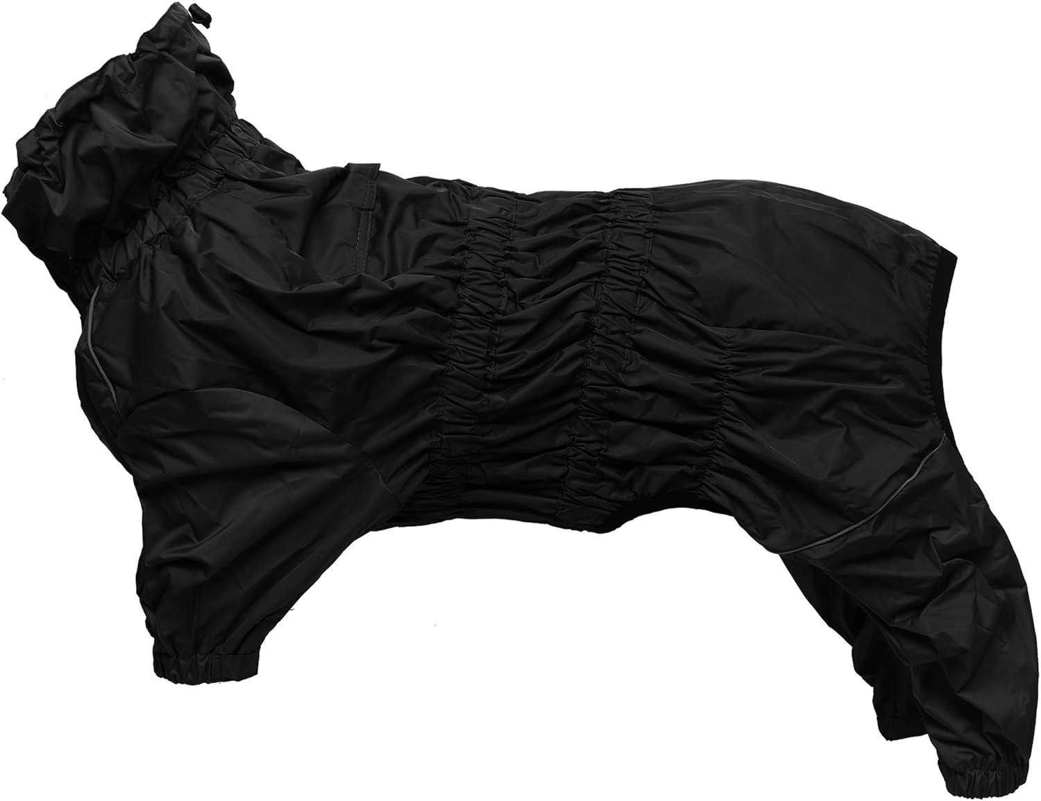 Geyecete1/2 Leg Trouser Suit,Dog Raincoat with high Waterproof Reflective Four-Leg rain Gear Jumpsuit for Puppies Small Medium-Black-M - Image 4
