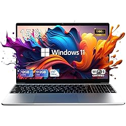 CFVOCUY Laptop Computer, 15.6'' FHD IPS Student