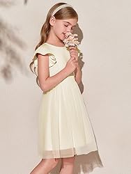 Haloumoning Girls Tutu Dress Ruffle Short Sleeve