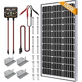 SOLPERK 100W Solar Battery Charger Solar Battery Maintainer + Smart 10A MPPT Charge Controlle, Solar Panel Kit for Car RV Boat Motorcycle,12V Waterproof Solar Panel Charger Trickle Charging