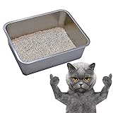 KUNWU Stainless Steel Large Cat Litter