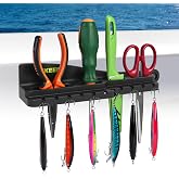 Hikeen Fishing Tool Holder for Boat, Fishing Hook, Pliers, Knives, Lures Organizer for Boat, Screw Mount Marine Tackle Rack Holder