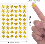 Prasacco 1440 Gold Star Stickers 0.5in Small Metallic Foil Rewards view 2