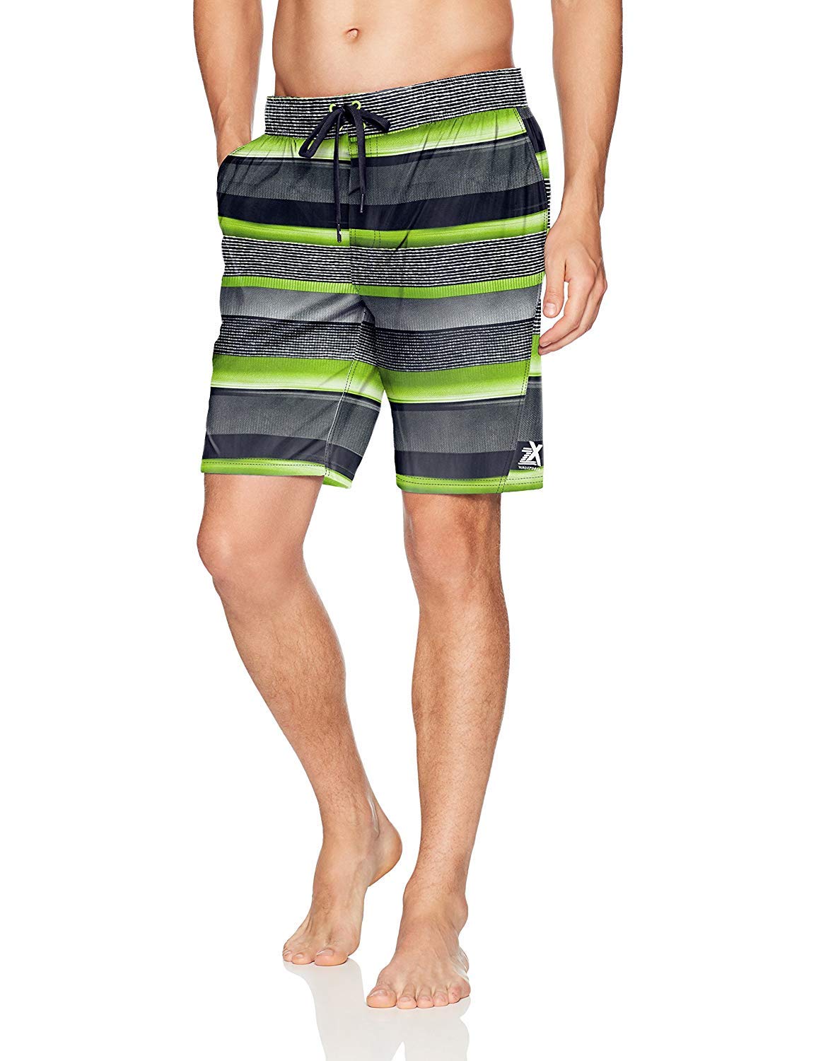 ZeroXposur Mens Axed Printed 4 Way Stretch Board Short/Swim Trunk