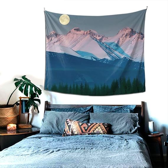 Sun Snow Mountain Nature Landscape Tapestry Wall Hanging