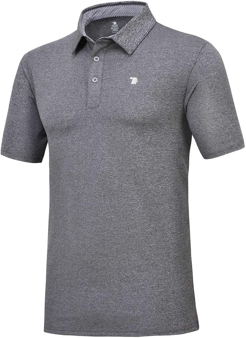 TBMPOY Men's Regular Fit Short Sleeve Thermal Long Sleeve Polo Shirt Quick-Dry Golf Sports Shirt Pullover: Clothing
