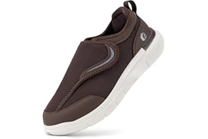 FitVille Diabetic Shoes for Men Wide Width for Swollen Feet, Extra Wide Shoes for Men with Fully Adjustable Straps