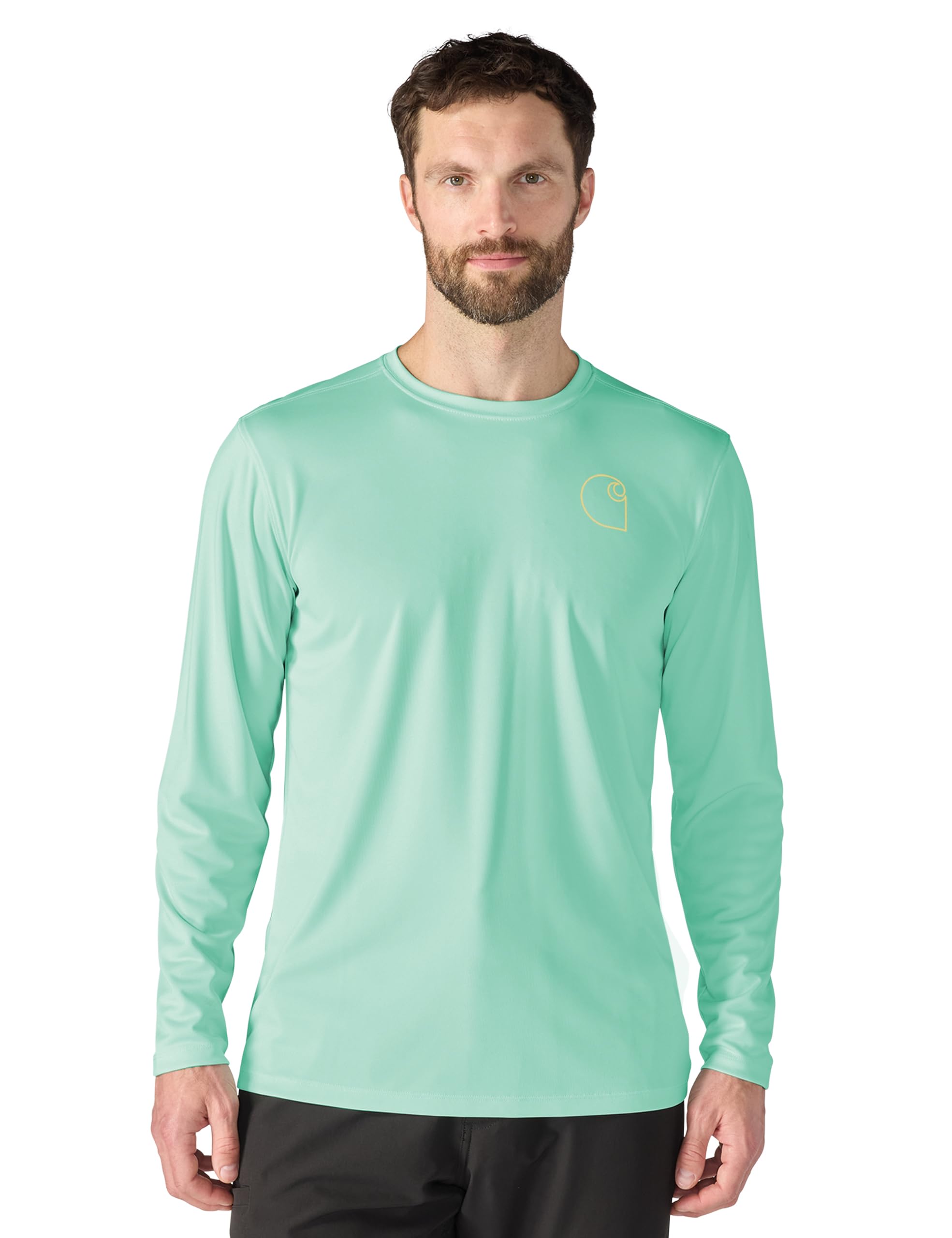 Carhartt Men's Force Sun Defender Lightweight Long-Sleeve Logo Graphic T-Shirt, Fresh Mint, 3X-Large Image