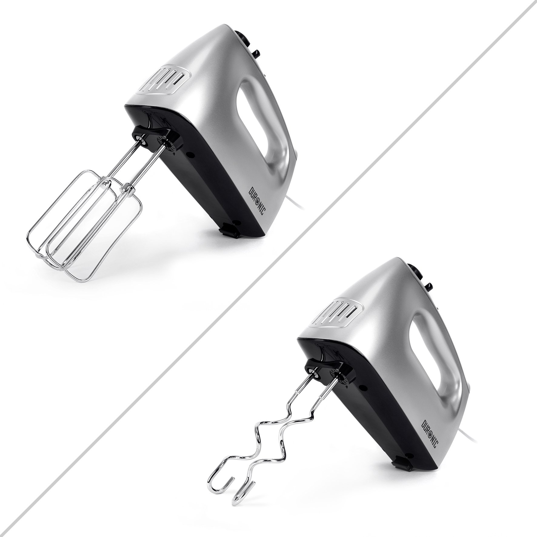 Duronic HM4 Electric Hand Mixer 400W 5 Speed Baking Set with 5