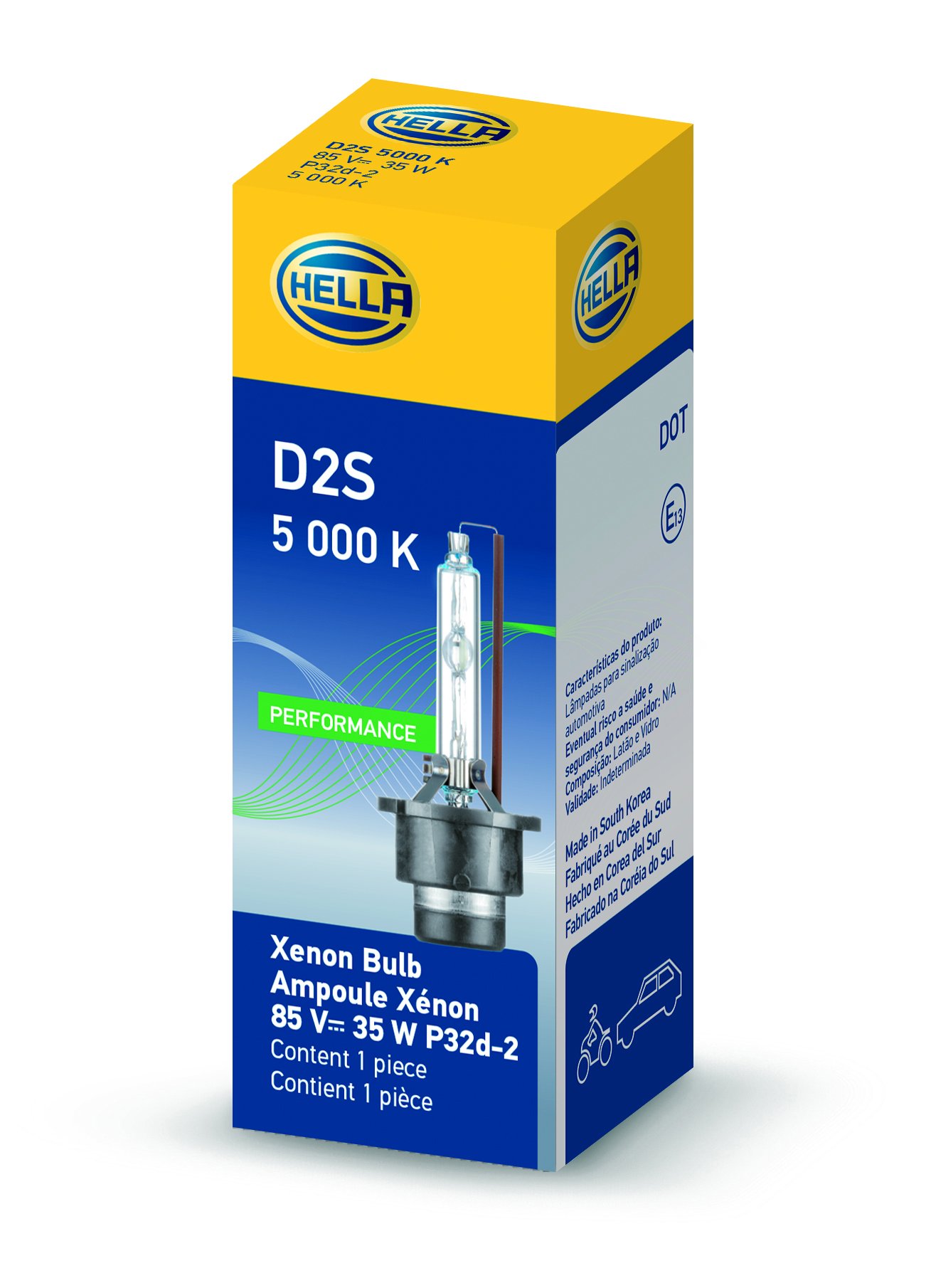 Photo 1 of HELLA D2S 5000 K Xenon Performance Bulb, (85V, 35W)