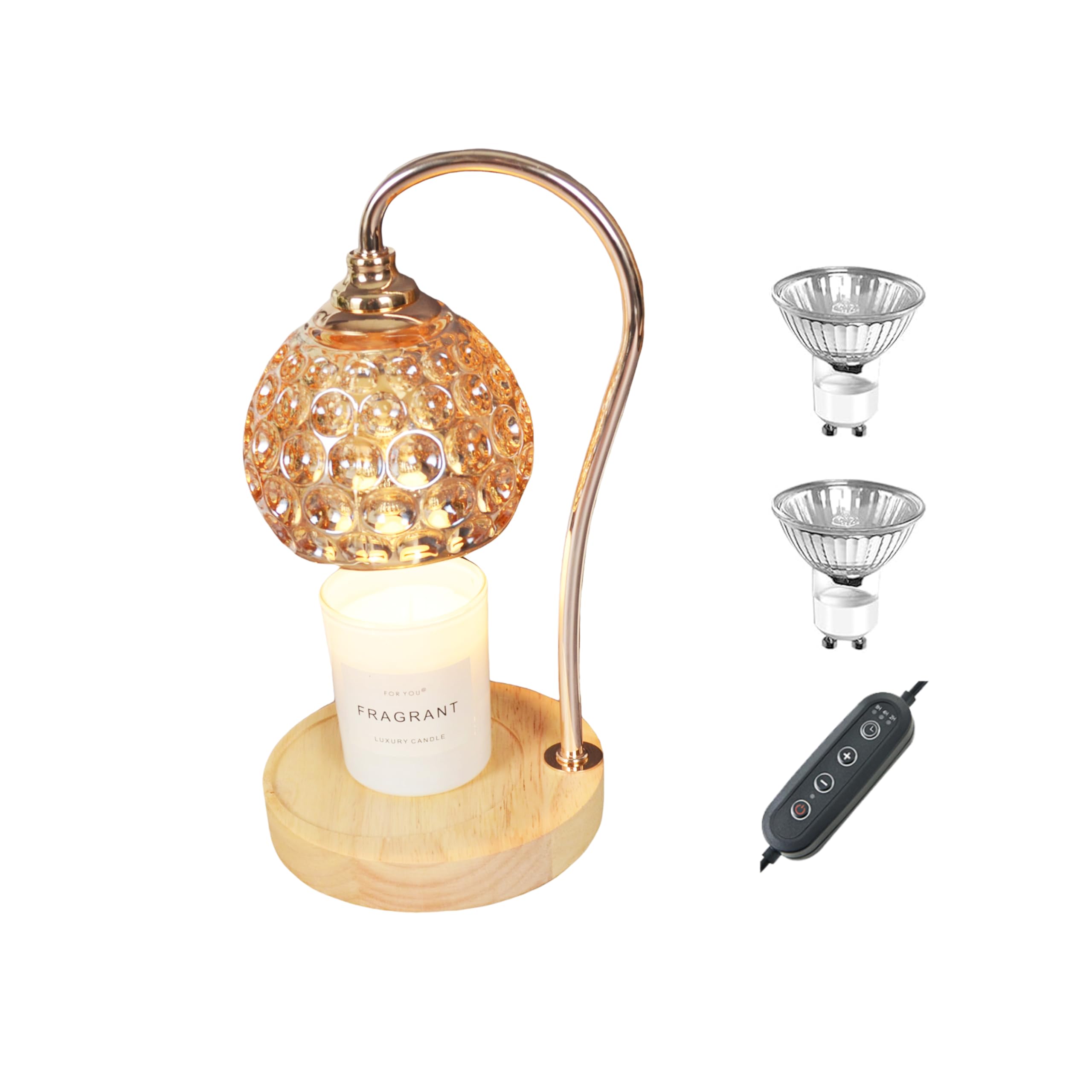 sagact Warm Wax Melter Lamp with Adjustable Timer & 2 Bulbs, Aromatherapy Candle Warmer for Home, Birthday & Christmas Gifts.
