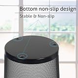 DIVCHI Round Trash Can Bin 1 Pack Black Non-Slip Mesh Metal Waste Paper Bin view 6