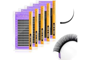 NAGARAKU 5 Trays Eyelash Extensions 0.03mm C curl 9/10/11/12/13mm in 1 pack Classic Individual Lashes Soft Natural Profession