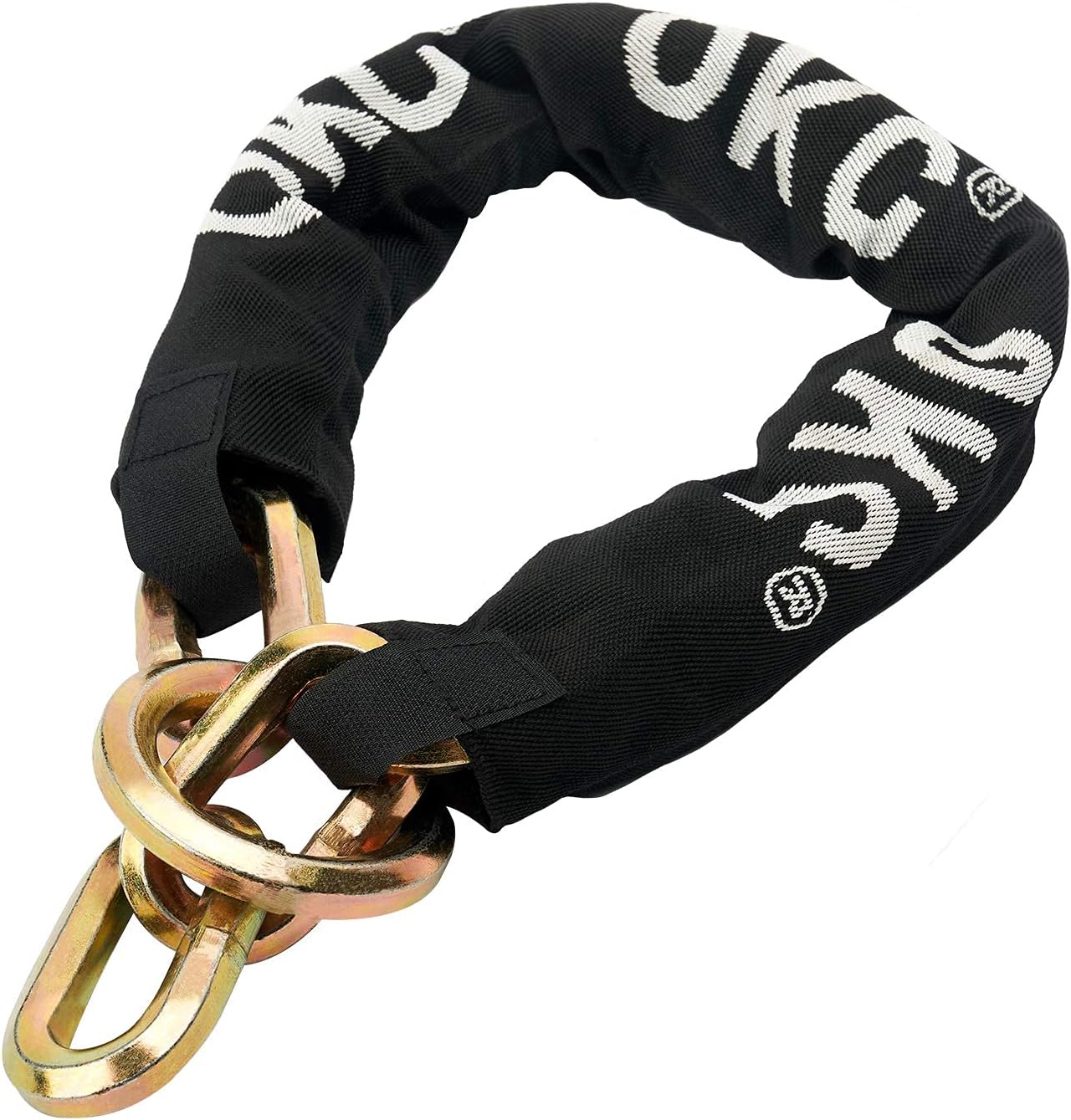 OKG Maximum Heavy Duty Security Chain and Lock Bike Chain 2.6 ft x 15/32 Inch Material Diameter Hexagonal Chain Link Ultra Protection(No Lock) - - 