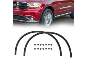KARPAL Front Wheel Arch Fender Trim Molding Compatible with 2011-2020 Dodge Durango, Driver and Passenger Side, Replacement CH1290112 CH1291112
