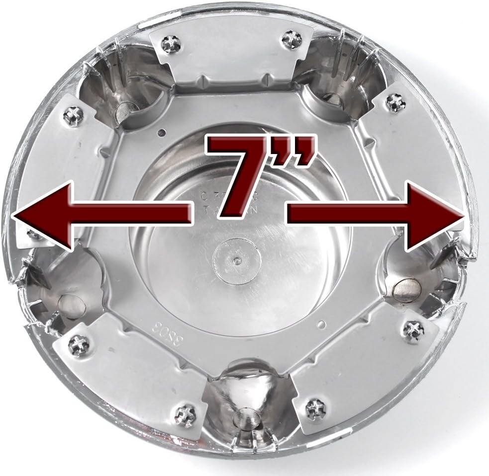 OxGord Center Caps Best for 97-04 Ford F-150, Expedition & 98-03 Navigator - Snaps Over Factory Aluminum & Steel Wheel with 12/14mm 5-Lug Bolts - OEM Replacement YL34-1A096-DA (Pack of 4) - Chrome: Automotive