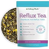 CALMING BLENDS Acid Reflux Loose Leaf Tea | Acid Reflux, Heartburn & Indigestion | Caffeine-Free | 36 Cups
