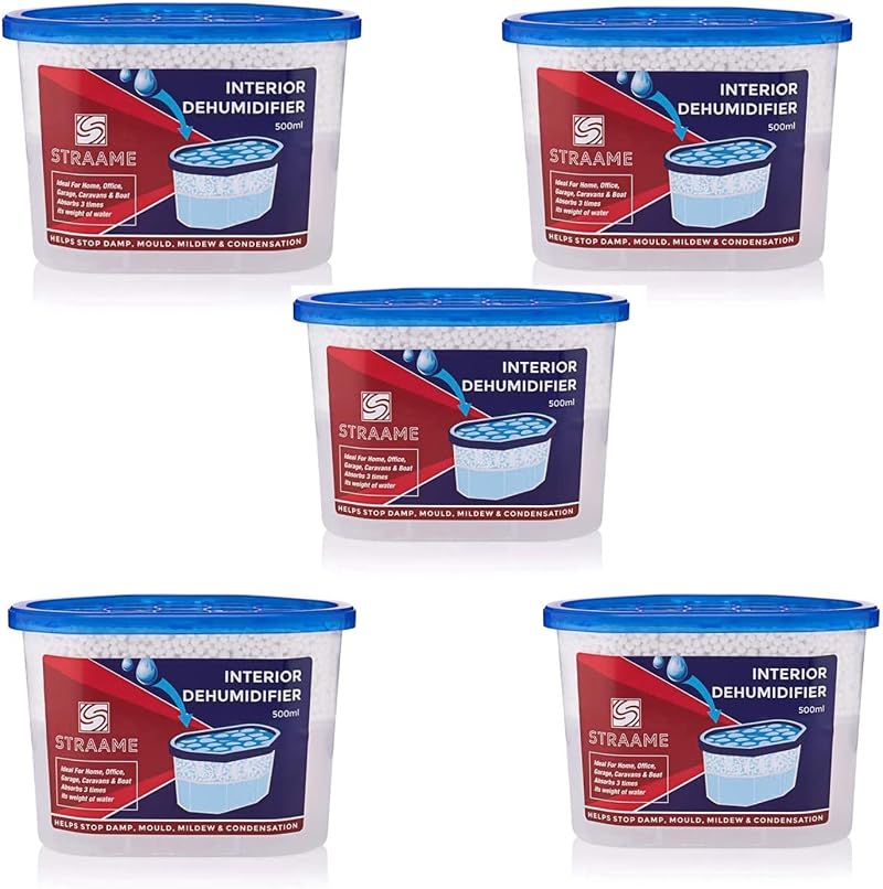 Straame Interior Dehumidifier with Hydrophilic Crystals 5 Pack