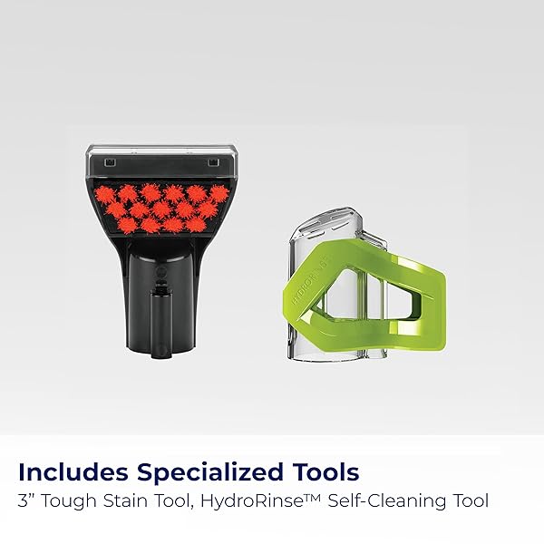 BISSELL LITTLE GREEN PROHEAT PORTABLE DEEP CLEANER/SPOT CLEANER AND CAR/AUTO DETAILER WITH SELF-CLEANING HYDRORINSE TOOL FOR CARPET AND UPHOLSTERY, 2513E