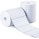 Nuanchu 2 Rolls Non-Woven Stretch Tape Breathable Bandage Tape Cohesive Wrap Roll Film (White,4 Inch X 10.94 Yard)
