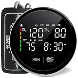 FOTOSY Blood Pressure Monitor Upper Arm Automatic Monitors for Home Use Adjustable 8.7"-16.5" Cuff Voice Broadcast Large Backlit Display 240 Sets Memory with Storage Bag